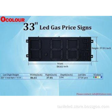 Outside Wireless Digital Gas Station Price Signs With Light
